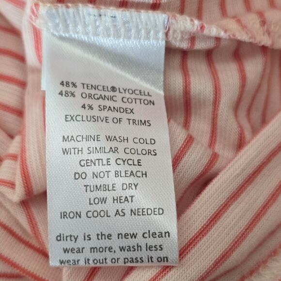 Toad & Co. Pink Sand Mini Stripe Lightweight Athleisure Windmere SS Dress M NWT - Picture 8 of 8